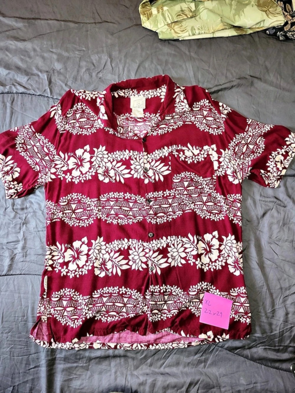 Coconut Pier Floral Rayon Shirt Size XL
